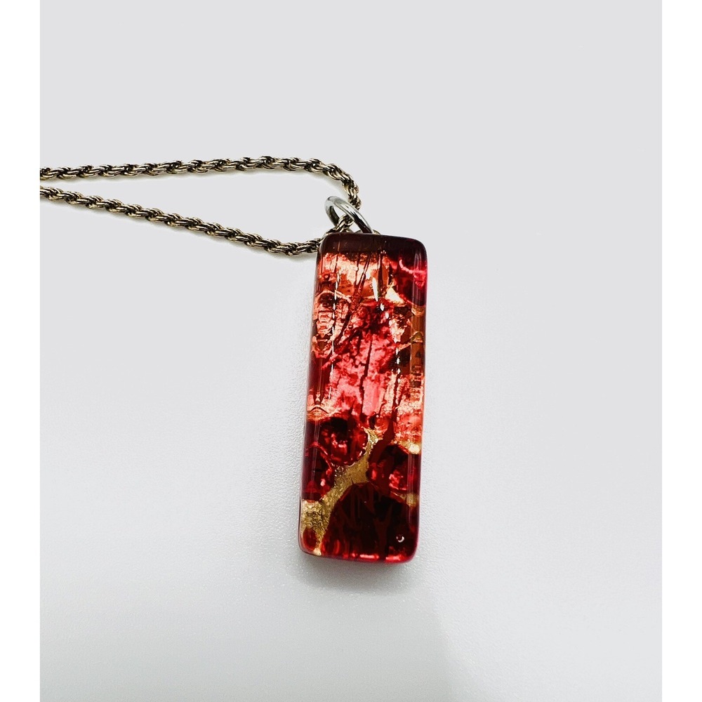 Danecraft 925 Silver NECKLACE 18" Italy With Murano Glass Pendant - Picture 5 of 7